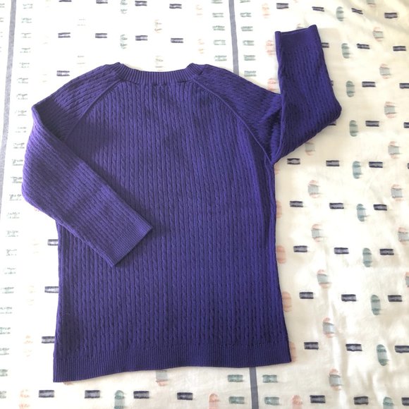 Purple cotton-blend sweater - Picture 2 of 10